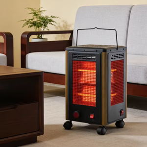 Calentador Infrarrojo Portátil <span class=keywords><strong>de</strong></span> Cuarzo Tubular <span class=keywords><strong>de</strong></span> 2000W para Interiores, con Protección contra Sobrecalentamiento, Calentamiento Rápido, con Ruedas, para Invierno, Hogar y <span class=keywords><strong>Baño</strong></span> - Product Image 1