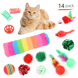 Nuevo Juego de Juguetes para Gatos de la Serie Navideña de Cross-Border Factory, Cabello Liso, Paquete con Cabeza de Tarjeta Navideña, Material de Pluma - Product Image 6