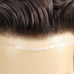 Prótesis Capilar de Cabello Humano Virgen 100% con Base de Encaje Suizo Completo, Color <span class=keywords><strong>Rubio</strong></span> <span class=keywords><strong>Ceniza</strong></span> Oscuro, 28MM, Reemplazo Capilar para Hombres con Pérdida de Cabello - Product Image 3