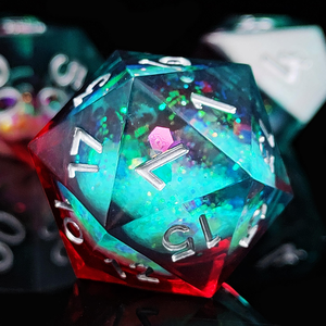 Ensemble de dé<span class=keywords><strong>s</strong></span> RPG faits à la main, effet Nébuleuse Aurore, bords nettoyé<span class=keywords><strong>s</strong></span>, sans bulles, noyau liquide, sphères D4 D12, polyédriques, dé<span class=keywords><strong>s</strong></span> en résine pour D&D - Product Image 6