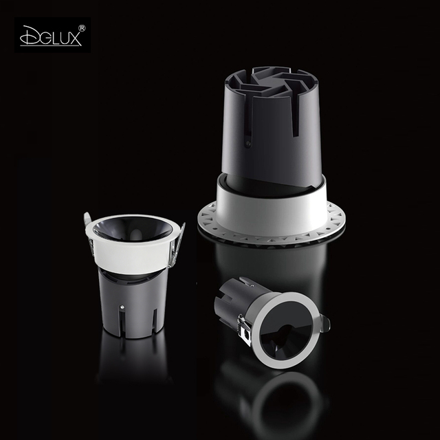 Dglux Aluminum Tuya Zigbee Smart Indoor Recessed Ceiling 7w 12w 18w Cob Led Down Spot Light