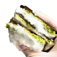 Chocolate Compuesto OEM al por Mayor, Barra de Chocolate de Algodón de Azúcar de Dubái, Pasta de Pistacho, Dulces de Chocolate Kunafa Hechos a Mano, Snack Halal