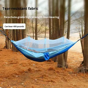 Outdoor klamboe hangmat anti-kantel volautomatische binnen schommelstoel hangende campingstoel 250kg capaciteit blauw - Product Image 4