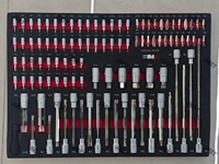 Kit d'outils mécaniques 296 pièces CRV, ensemble de clés à douilles et embouts pour réparation de garage, avec plateau EVA, personnalisable OEM