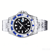 Jam Tangan Otomatis Pria 40MM Casing Baja Tahan Karat Kaca Kristal Safir Tali Gesper Tang Kalender Lengkap Jarum Penunjuk Tahan Air 20m