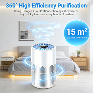 Mini purificateur d'air de table pour chambre à coucher, petit purificateur d'air pour petite pièce avec aromathérapie - Product Image 5