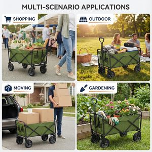 CZFIT Custom All-Terrain Adjustable Heavy Duty Collapsible Folding Outdoor Garden <b>Trolley</b> Beach Picnic - Product Image 6
