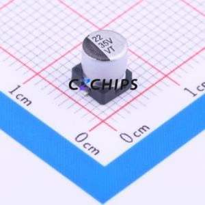 Condensateur électrolytique en aluminium SMD VT1V220M-CRD54, SMD, D5xL5.4mm 22uF 20% 35V 5mm - Product Image 1