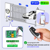 Nuevo Modelo de Interruptor de Control Remoto Inalámbrico WIFI+RF de 2 Canales, 315/433.92MHz, Material ABS y Metal, Código de Aprendizaje para Puerta de Garaje, 1 Año