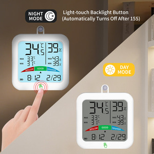 Kỹ thuật số độ ẩm và nhiệt độ mét đơn giản cạnh giường ngủ Đồng hồ trang trí phòng ngủ nhiệt độ độ ẩm mét giám sát - Product Image 5