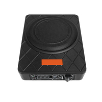Subwoofer de voiture actif ultra-plat en aluminium AK-16S DC 12V à bobine simple de 10 pouces, 150W RMS, haut-parleur de siège fin, puissance maximale 800W