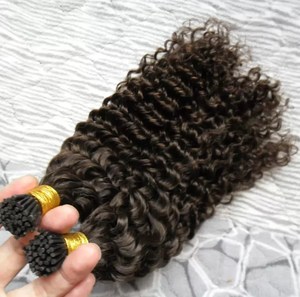 Extensiones <span class=keywords><strong>de</strong></span> <span class=keywords><strong>cabello</strong></span> humano peruano rizado, calidad superior, 20 pulgadas, n. ° 4, color <span class=keywords><strong>chocolate</strong></span> - Product Image 2