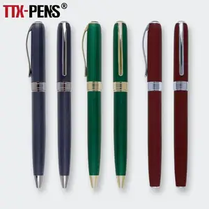 TTX Wholesale Gift Classic Promotional Executive Good Quality Metal Luxury Ballpoint Roller Pens With Logo