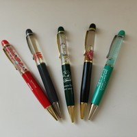 Flotteur 3D promotionnel de conception fantaisie Conception personnalisée Nouveauté métal liquide stylo flottant