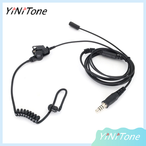 Écouteur acoustique de sécurité avec tube flexible, prise NATO 7,1 mm, audio clair, micro PTT intégré pour talkie-walkie, communication discrète - Product Image 2