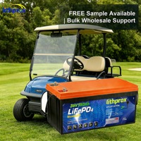 Batterie LiFePO4 Chauffante 36V 150AH 5KW Grade A 6000 Deep Cycle pour Chariot de Golf avec CAN Bus, BMS Intelligent, Prise Anderson, CE RoHS IP67 OEM ODM