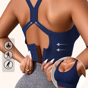 <span class=keywords><strong>Sujetador</strong></span> deportivo ajustable a prueba de golpes con gancho trasero con soporte recogido, hermoso diseño de <span class=keywords><strong>espalda</strong></span>, parte superior de entrenamiento sin <span class=keywords><strong>espalda</strong></span> - Product Image 5