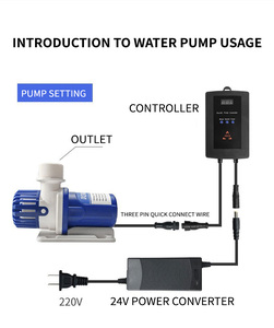 Pompe à eau submersible bleue et blanche de haute qualité pour aquarium, moteur DC personnalisable OEM pour aquariums, étangs, cascades, fontaines - Product Image 2