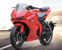 Moto électrique de compétition à batterie lithium haute puissance 72V, moteur de moyeu avant, cadre en fibre de carbone, frein à disque, voiture de sport