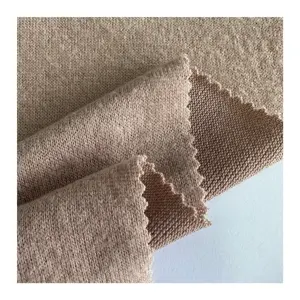 thermal insulating fabric hacci rib knit fabric 65%polyester 32%Rayon 3%Spandex TR brushed hacci fleece fabric for sweater