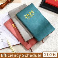 Carnet de notes A6 avec couverture souple en PU, logo personnalisé, impression de signets, planificateur d'horaires, fournisseur de bureau scolaire