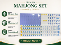 Kit de Mahjong de Luxe Deluxe 160 Tuiles Violet Clair Dos Solide en Acrylique Numéroté Pot de Gingembre Paon Classique Divertissement Fête