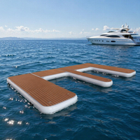 Plate-forme gonflable de dock de jet ski de taille personnalisée pour des occasions de yacht d'amusement de natation
