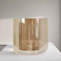 Bols sonores transparents en cristal 440 Hz, bol chantant en cristal de haute qualité, instrument de thérapie sonore en quartz pur pour la méditation profonde