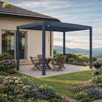 Pergola Bioclimatique Moderne en Aluminium Personnalisée pour Extérieur 3x3m 3x4m 3x5m 4x4m 5x3m 6x4m 4*8m Facilement Assemblable