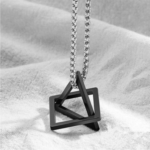 Collar de Cadena Larga de Acero Inoxidable con Colgante de Aleación Estilo Hip Hop para Mujer y Hombre Accesorios de Joyería de Moda para el Día de San Valentín - Product Image 3