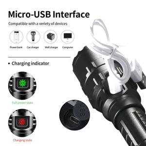 Mini luz de conducción nocturna impermeable de largo alcance, linterna LED <span class=keywords><strong>L2</strong></span> con carga USB para uso en exteriores, producto de seguridad de luz fuerte - Product Image 4