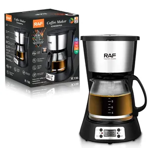 RAF Good Quality Household Stainless Steel 1000W 1.5L Digital Smart Electric Drip Coffee Maker