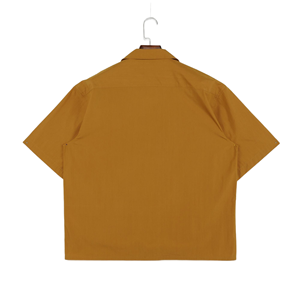Camisas Personalizadas de Manga Corta para Hombre, Estilo Cuadrado, Color Naranja, Bordadas y con Botones - Product Image 2