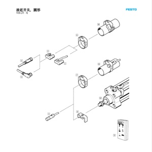 เซ็นเซอร์วัดระยะใกล้ FESTO รุ่น SMEO-4U-S-LED-24-B 151526 รีดเซนเซอร์แบบแม่เหล็ก <span class=keywords><strong>สาย</strong></span>เคเบิลสวิตช์รีด รีดเซนเซอร์รูปตัวยู - Product Image 6