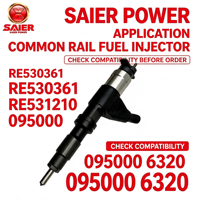 Injecteur de carburant Common Rail RE530361 RE531210 095000 -6320