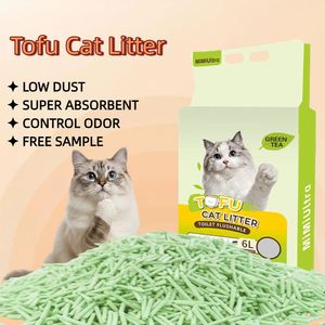 Ultra Absorbent 2.5KG Biodegradable Tofu <b>Cat</b> Litter Odor Eliminating Quick Dry Flushable Low Tracking Eco-Friendly Natural Pet - Product Image 1
