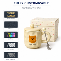 Nouvelle Arrivée Tasse à petit-déjeuner à motif ours pour présentation en magasin Impression personnalisée Prix pour commande en gros Prêt à expédier