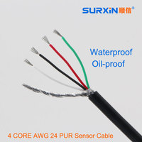 Cable de Sensor en Espiral de PVC de Alta Calidad, 4 AWG 24, con Código de Color, para Uso Subterráneo, Hecho en China
