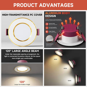 Iluminación Comercial de Alto Brillo, Lámpara LED Empotrable de Techo de Aluminio de <span class=keywords><strong>5W</strong></span> para Centros Comerciales, Hoteles y Hogares - Product Image 4