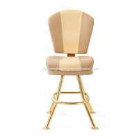 Vente en gros de chaise de poker commerciale pivotante à 360 degrés tabouret de casino en cuir avec cadre en acier pour la cuisine, la salle à manger et le bar