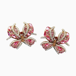 <span class=keywords><strong>Orecchini</strong></span> a Perno Lineari a Forma di Cuore in Zirconio Colorato Verde-Rosa, Stile Europeo e Americano, Alla Moda, Leggeri - Product Image 5