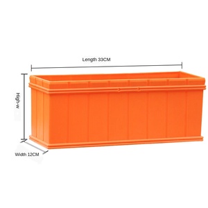 <span class=keywords><strong>Jardinera</strong></span> <span class=keywords><strong>Rectangular</strong></span> de <span class=keywords><strong>Resina</strong></span> Plástica para Flores, Suculentas y Vegetales, Diseño de Tira Larga - Product Image 5