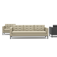 Ensemble de canapés en cuir minimalistes modernes avec pieds en métal, mobilier commercial contemporain pour bureau, hall d'accueil, hôpital, école