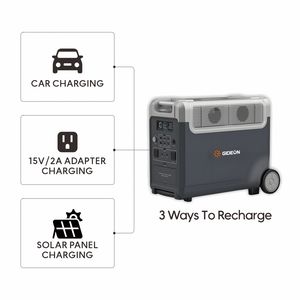 Портативная электростанция 3600 Вт, большая емкость 3840 Вт·ч, встроенный аккумулятор LiFePo4, аварийный источник питания с MPPT-зарядкой от солнечных батарей для использования в автомобиле - Product Image 2