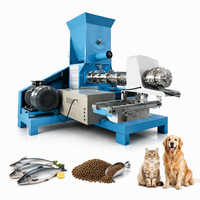 Ligne de production complète 500 kg/h pour extrudeuse de granulés humides – Machine de fabrication d'aliments pour animaux de compagnie (chiens, poissons, lapins, crevettes)