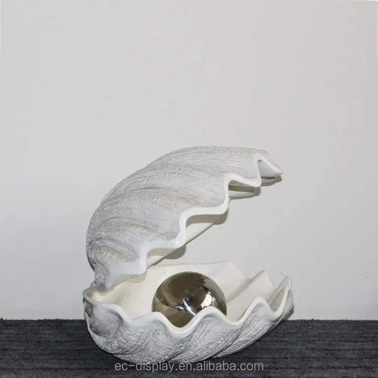 Sculpture de coquillages de mer, 1 pièce, décoration de fête, vitrine, ornements en fibre de verre, artisanat