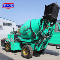 LUZUN Factory Hot Sale Mini 1m3 1.2m3 Bétonnière portative auto-chargeante