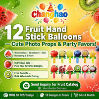 Ballons en aluminium à main en forme de fruits colorés, 12 styles, cadeau pour enfants, décoration de fête maternelle, ballons promotionnels pour stand de rue