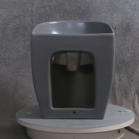 Lavabo monobloc de haute qualité à montage mural évier de navire blanc rond en céramique lavabo suspendu avec demi piédestal