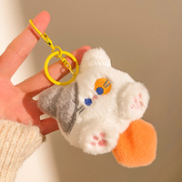 Pendentif chat fait main, porte-clés, pendentif de sac, poupée en peluche, poupée de machine à gachettes, vente en gros, cadeau, souvenir